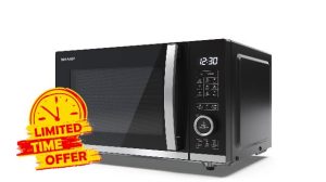 SHARP YC-QG204AU-B Compact 20 Litre 800W Digital FLATBED Microwave with 1050W Grill