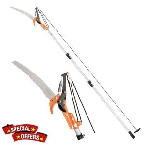VonHaus Telescopic Tree Pruner & Lopper 2 in 1 – Long Reach 3.3m Cutter