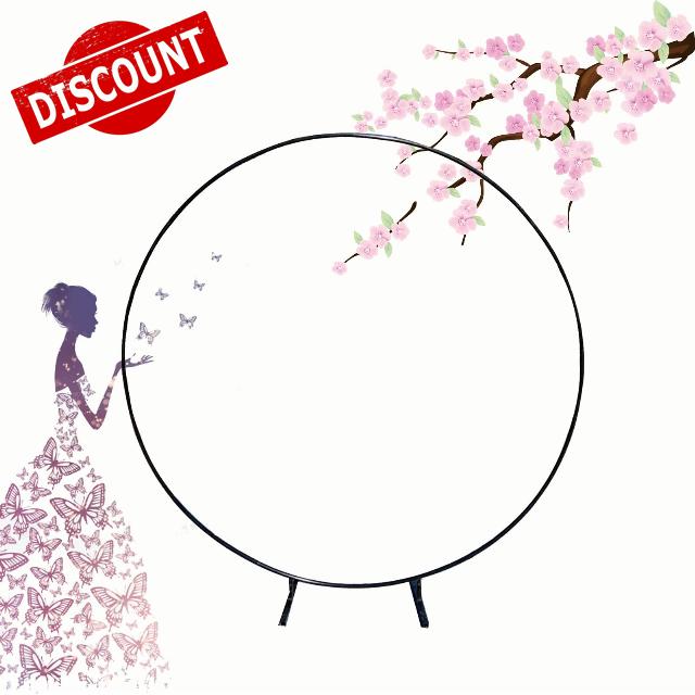 Wedding Arch 100-260cm Round Backdrop Stand Metal Balloon Arch Weather-Resistant for Wedding Bridal Party Elegant Decorations