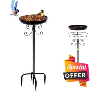 Freestanding Outdoor Bird Bath Feeder