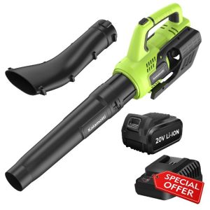 kalamotti Electric Leaf Blower Cordless with 4.0ah Battery and Charger