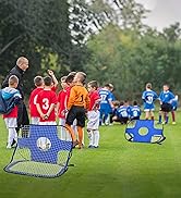 HOMCOM Angle Adjustable Rebounder Net Goal Training Set Suitable For Football, Baseball, Basketba...