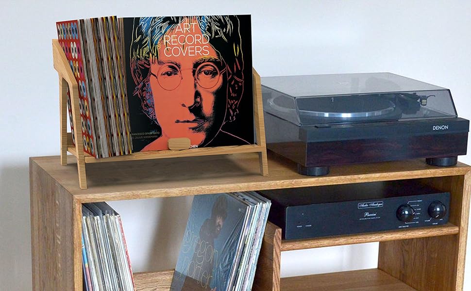 Bamboo Vinyl Record Holder-Stylish Chair Design