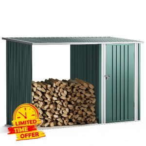 The Fellie Metal Log Storage Shed