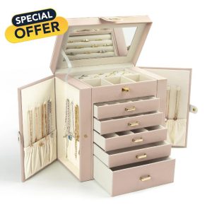 KAMIER 6-Tier Large Jewelry Box for Women