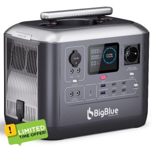 [10ms UPS/1.5H Fast Recharge 0-80%] BigBlue Portable Power Station 1075Wh