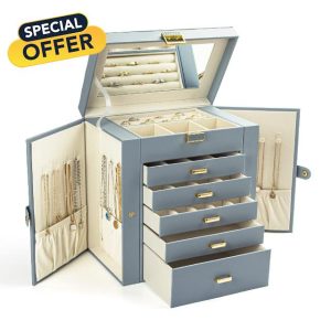 KAMIER 6-Tier Large Jewelry Box for Women