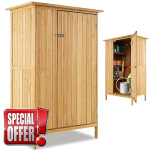 TANGZON 5×3 FT Wooden Garden Shed