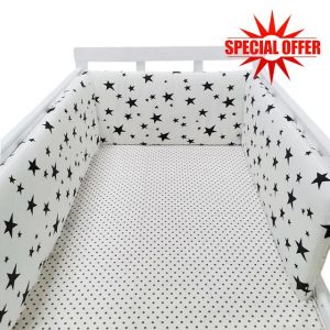 AZMAHT Breathable Cot Bumper Safe Alternative To Traditional Baby Cot Bumpers Baby Boys Girls Nursery Breathable Crib Bed Liner Bumper Anti Collision Head Crib Bumper