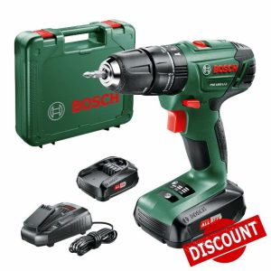 Bosch Home and Garden Cordless Combi Drill PSB 1800 LI-2 (2 batteries