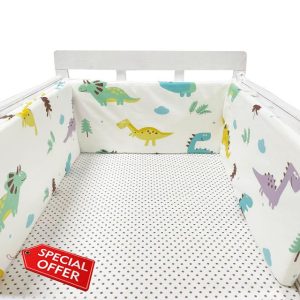 GYCS Breathable Cot Bumper Cushion Soft Knot Pillow Baby Bed Set Adjustable Baby Cot Bumper Set Headboard Padded Protector All Round Bumpers for Cot Bumper Breathable