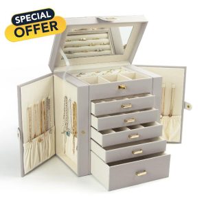 KAMIER 6-Tier Jewelry Box for Women