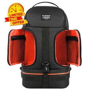 EGEWYVYBC SLR Waterproof Camera Backpack Tripod Bag With Reflector Suitable For 15.6-inch Laptop Bag SLR Photos Suitable For Fit For Canon Fit For Nikon Fit For Sony Camera bags(Oranje)