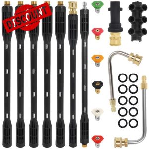 Pressure Washer Extension Wand with a Adapter Compatible with Karcher K Series K2 K3 K4 K5 K6 K7