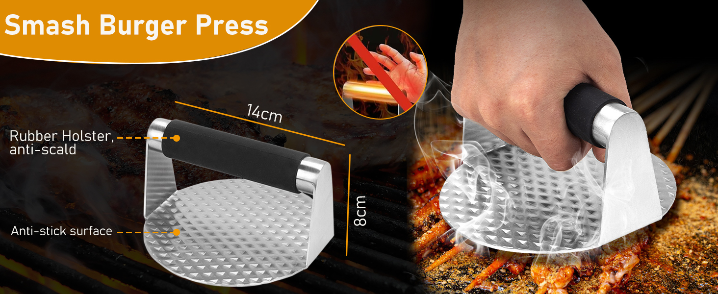 Smash Burger Press and Spatula