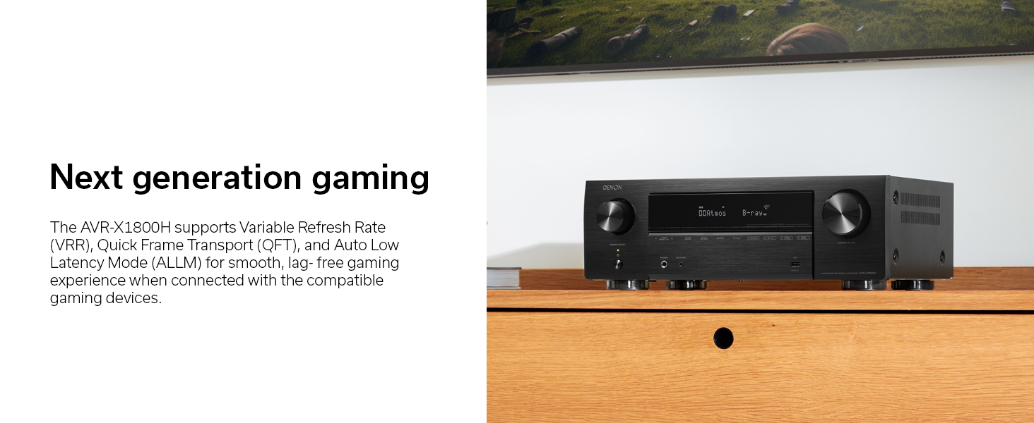 Denon AVR-X1800H, AV Receiver, AV Amplifier, Home Cinema, Surround Sound System, Dolby Atmos