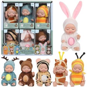 6 Pcs Mini Reborn Dolls