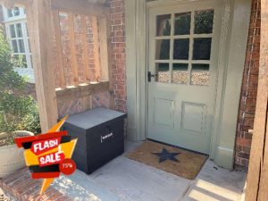 Lockable Parcel Delivery Box painted Black