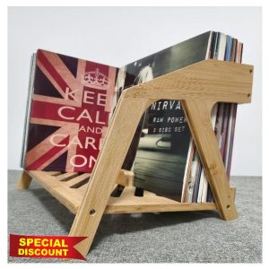 Bamboo Vinyl Record Holder-Stylish Chair Design