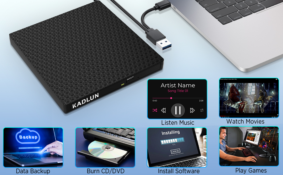 External CD DVD Drive for PC