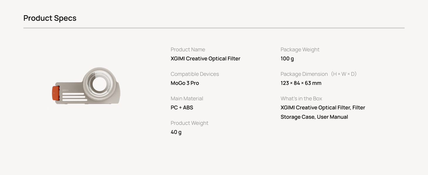 XGIMI Creative Optical Filter