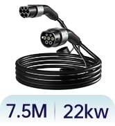 QIAO)) Type 2 EV Charging Cable, 𝟮𝟮𝗸𝗪 𝟱𝗠 𝟯𝟮𝗔 𝟯-𝗣𝗵𝗮𝘀𝗲, Electric Vehicle Type 2 to T...