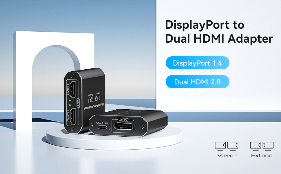 display port to 2 hdmi adapter