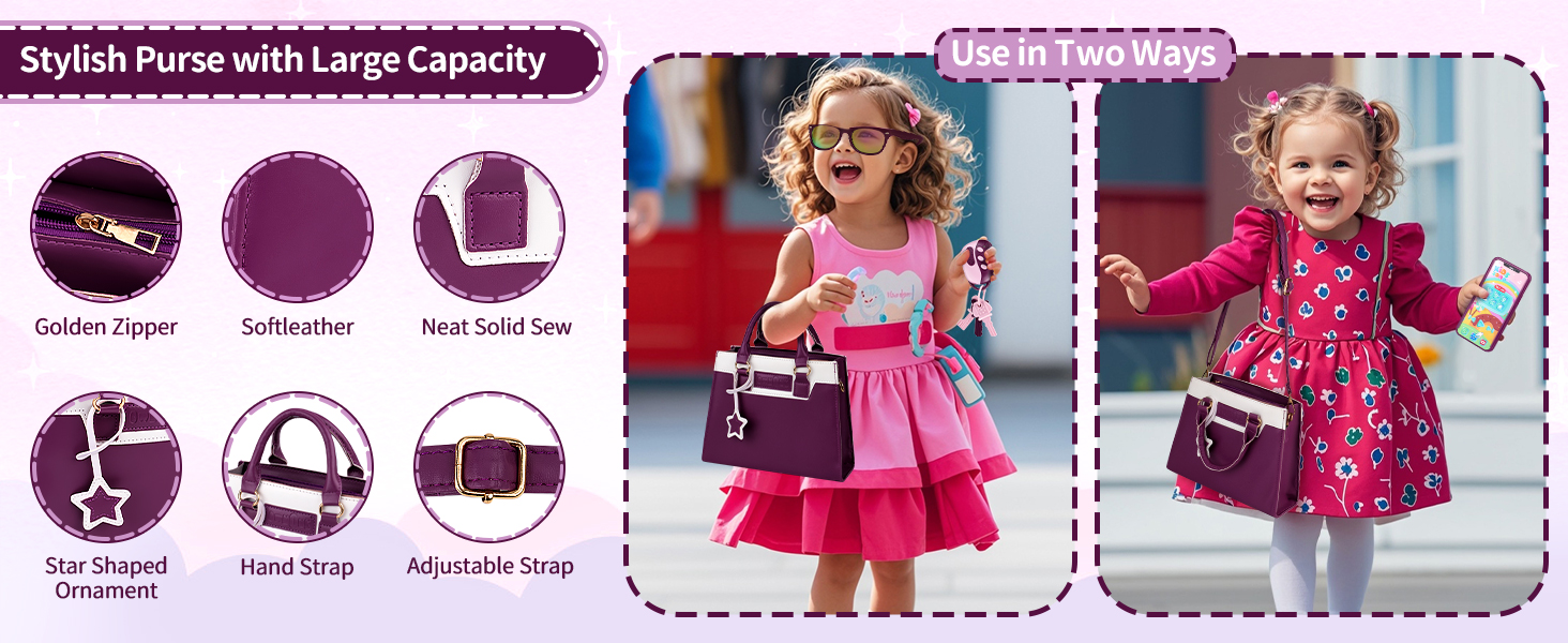 kids pretend play little girl purse accessories
