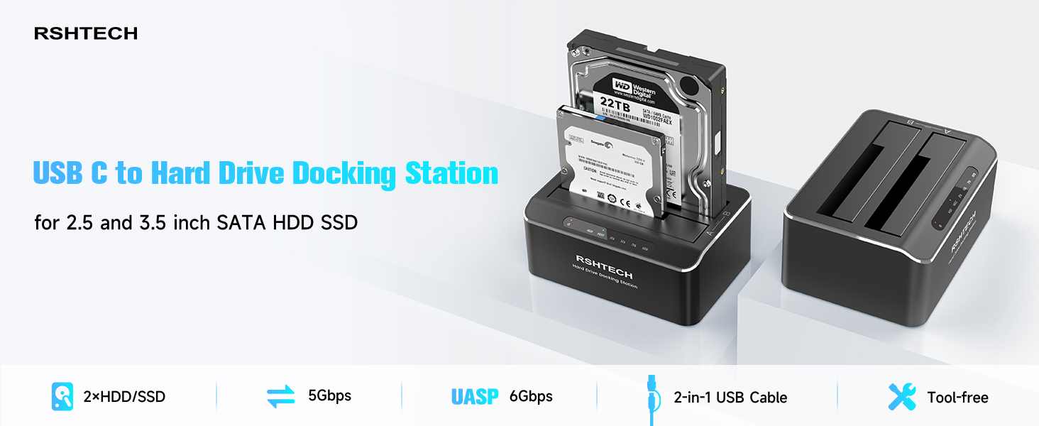 hdd docking station 2 bay