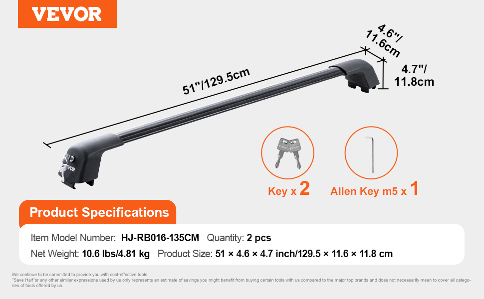 universal roof cross bars