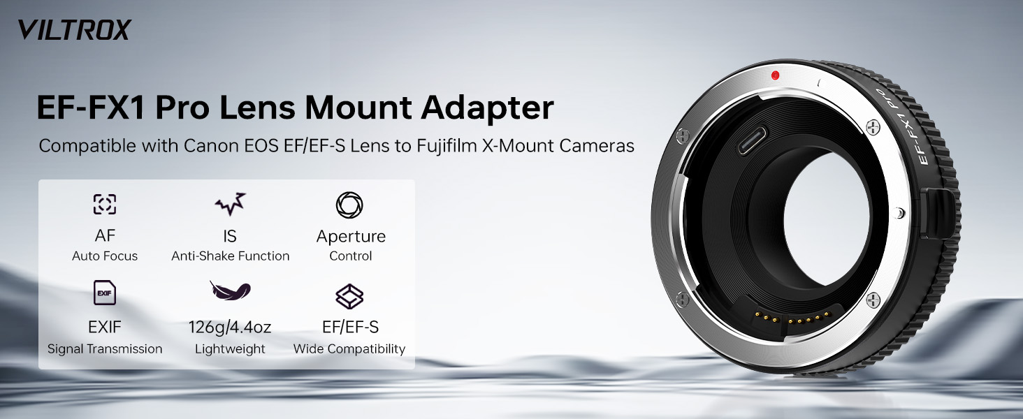 VILTROX EF-FX1 PRO Auto Focus Lens Mount Adapter Converter