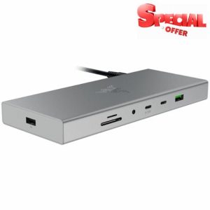 Razer USB 4 Dock - High-Speed Dock for Gaming and Productivity - 14-Port Design - Dual Display Support