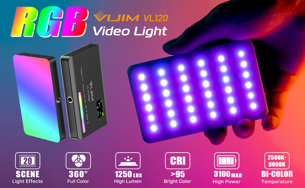 ULANZI VL120 RGB LED Video Light