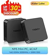TRIGKEY Mini PC Latest 12th Gen Intel Alder Lake-N95 Processor (up to 3.40GHz) Green G4 Mini Comp...