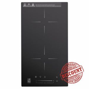 JŌBŪ Built in 2 Ring 30cm Electric Induction HOB - Powerful 2800w Output UK plug - Touch Control Panel and Timer - 2 Cooking Rings Cooker - Model ID3501S