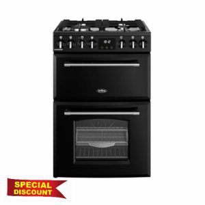 Belling Farmhouse 60cm Dual Fuel Cooker - Black