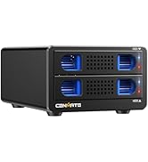 CENMATE 4 Bay Hard Drive RAID Enclosure with Cooling Fan for 2.5/3.5