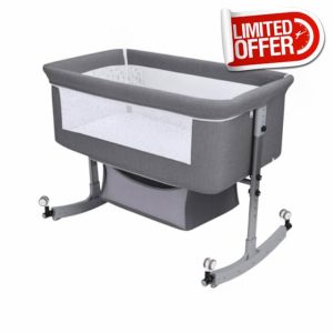 yoakaiax Height Adjustable Baby Bedside Crib