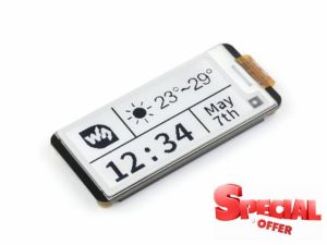 2.13inch E-Paper HAT+ For Raspberry Pi 5/4B/3B/Zero/Zero W/Jetson Nano