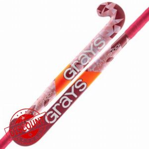 GRAYS Aftershock Ultrabow Wooden Hockey Stick - Pink/Red - 32" - 2321732