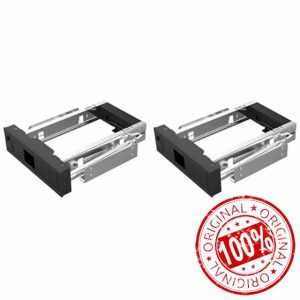 Sizoriruk 2X 1106SS 5.25 Trayless Hot Swap Mobile Rack CD-ROM 3.5 Inch Internal SATA Hard Drive SSD Adapter - Black