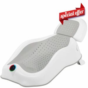 MAIKKB Baby Bath Seat Newborn Bath Seat with Thermometer