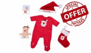 Tiny Treasures Santa Baby Christmas Eve Set (Doll Sold Separately)