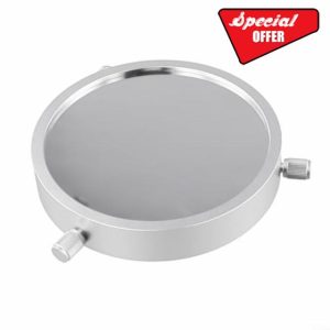 Gettimore Solar Filter Film for Telescopes 100-200mm Diameter Aluminum Frame 5.0 Density Double-Sided Silver Safe Observation Sun Film(200mm)