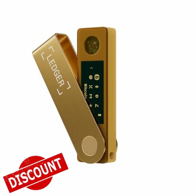 Ledger Nano X - Secure and manage your crypto & NFTs on-the-go with our Bluetooth-enabled hardware wallet (Gold)