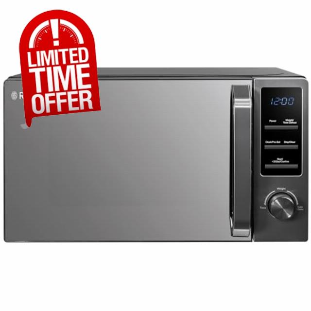 Russell Hobbs 20 Litre 800W Dark Steel Digital Microwave with 8 Auto Cook Menus & Deforst Function
