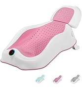MAIKKB Baby Bath Seat Newborn Bath Seat with Thermometer,Foldable Baby Bath Support 0-6 Months Ba...