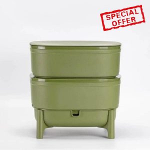 Wiggly Wigglers Worm Farm Worm Compost Bin Outdoor and Indoor Worm Farm Kit For Recycling Food Waste | Vermicomposting | Trays Wormery | Organic Fertiliser | Worm Tea (Green)