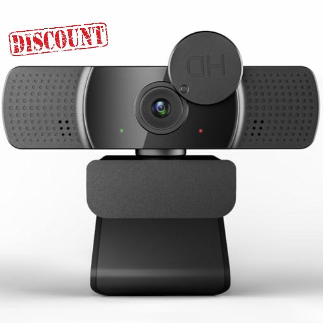 YIMONA Webcam for PC with Microphone - 2K FHD Webcam with Privacy Cover & Webcam Mounts