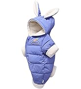 Wifgmjy Baby Snowsuit Winter Hooded Romper, Warm Pramsuit Baby Coat Jumpsuit Zipper Bodysuits Inf...